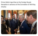 Prince Rahim with Prince Charles III during Foreign Royals' Reception   2023-05-06